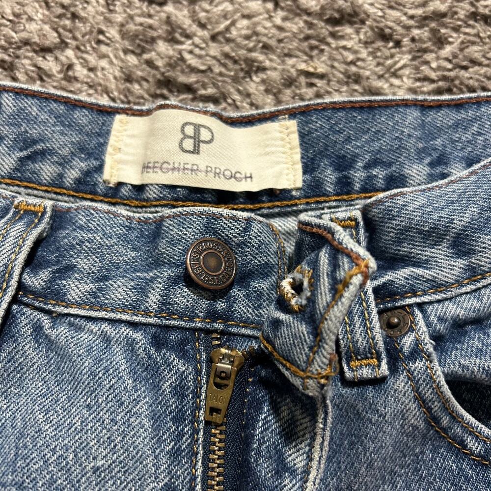 Free People Vintage Levis Jeans Hand Painted Beecher Proch Faded Blue 30x27 - Picture 4 of 14